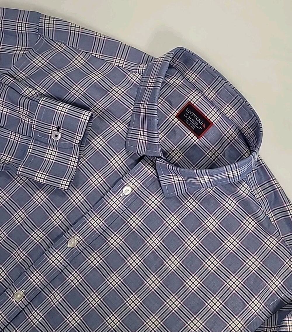 UNTUCKit Muller Plaid Button Up Shirt XXL Wrinkle Free